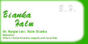 bianka halm business card